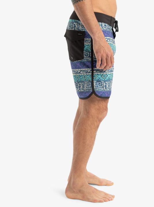 Quiksilver Men's Surfsilk Scallop 18'' Board Shorts Global Heat Dusted Peri EQYBS04862-PMG6