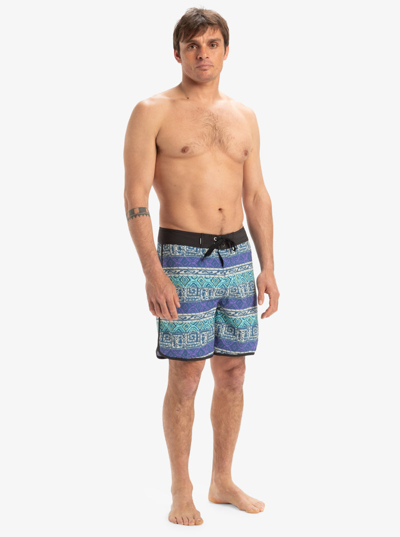 Load image into Gallery viewer, Quiksilver Men&#39;s Surfsilk Scallop 18&#39;&#39; Board Shorts Global Heat Dusted Peri EQYBS04862-PMG6
