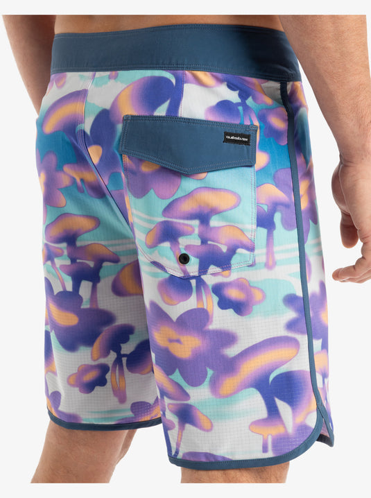 Quiksilver Men's Highline Scallop 19" Boardshorts Marine Blue Biophilia EQYBS04865-BHA6