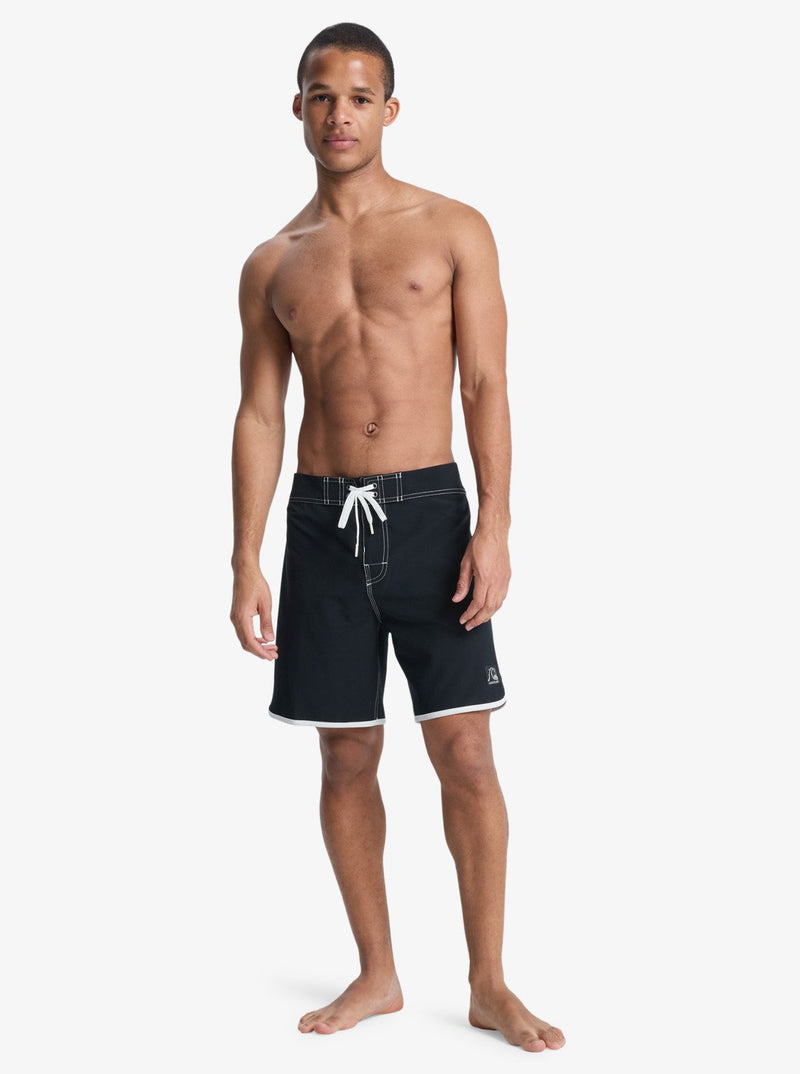 Load image into Gallery viewer, Quiksilver Men&#39;s Original Scallop 18&quot; Board Shorts Black EQYBS04880-KVJ0
