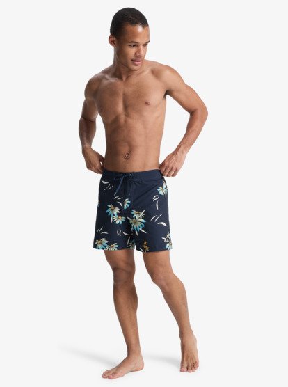 Quiksilver Men's Everyday 16'' Swim Shorts Dark Navy Coastal Floral EQYBS04897-KTP6