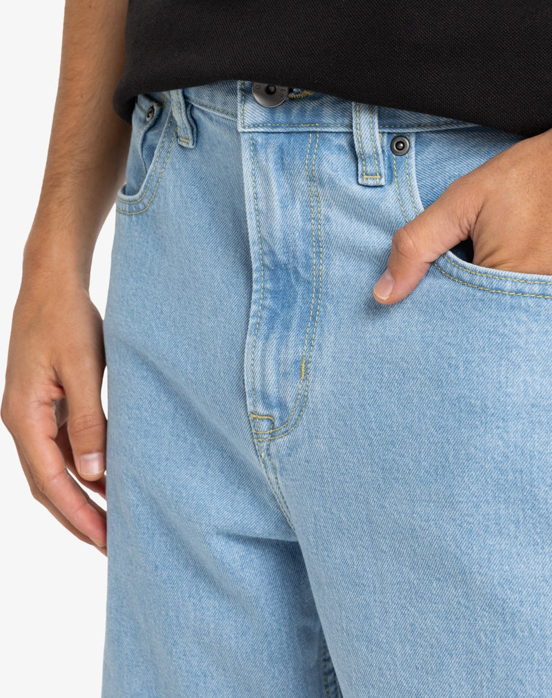 Load image into Gallery viewer, Quiksilver Men&#39;s Baggy Denim Jeans Indigo Light EQYDP03498_BFBW
