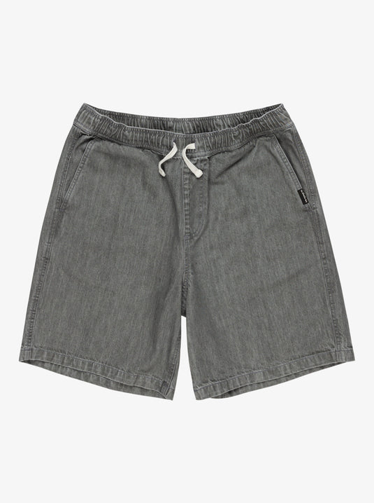 Quiksilver Men's Taxer Denim Shorts Medium Grey Wash EQYDS03113-KZMW