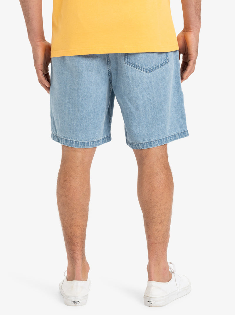 Load image into Gallery viewer, Quiksilver Men&#39;s Taxer Denim Shorts 2001 Stone Wash EQYDS03113-BSP0
