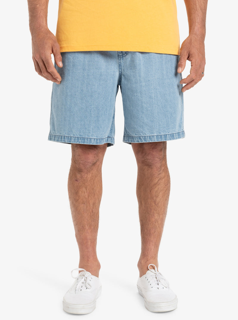 Load image into Gallery viewer, Quiksilver Men&#39;s Taxer Denim Shorts 2001 Stone Wash EQYDS03113-BSP0
