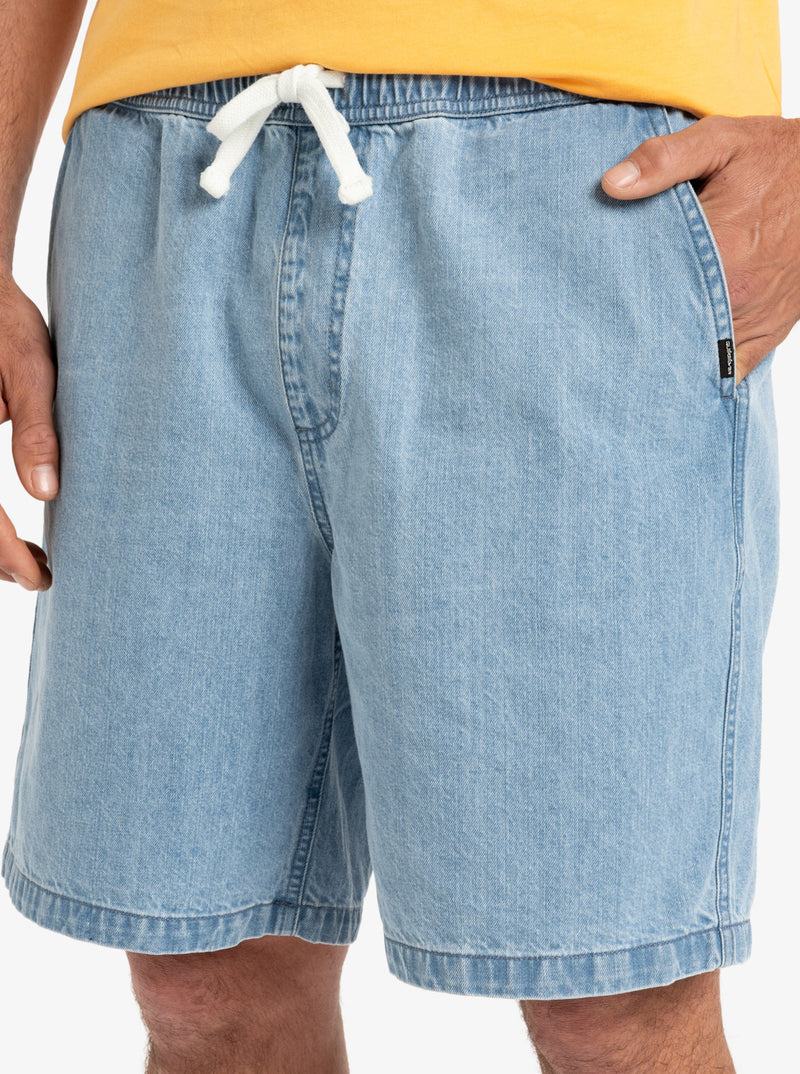 Load image into Gallery viewer, Quiksilver Men&#39;s Taxer Denim Shorts 2001 Stone Wash EQYDS03113-BSP0
