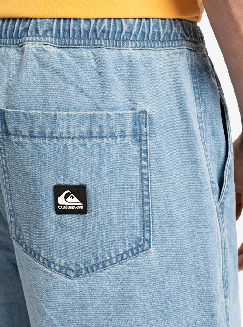 Load image into Gallery viewer, Quiksilver Men&#39;s Taxer Denim Shorts 2001 Stone Wash EQYDS03113-BSP0
