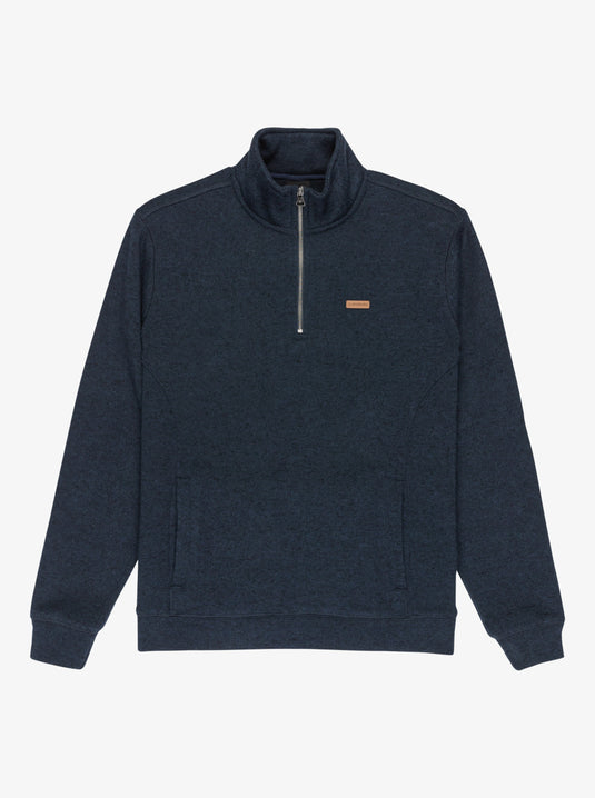 Quiksilver Men's Keller Quarter Zip Fleece Dark Navy Heather EQYFT05114-KTPH