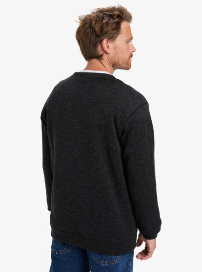 Quiksilver Men's Keller Crew Fleece Black Heather EQYFT05124-KVJH