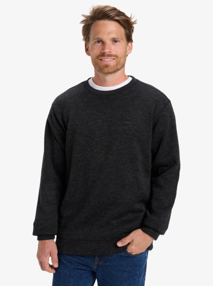Quiksilver Men's Keller Crew Fleece Black Heather EQYFT05124-KVJH