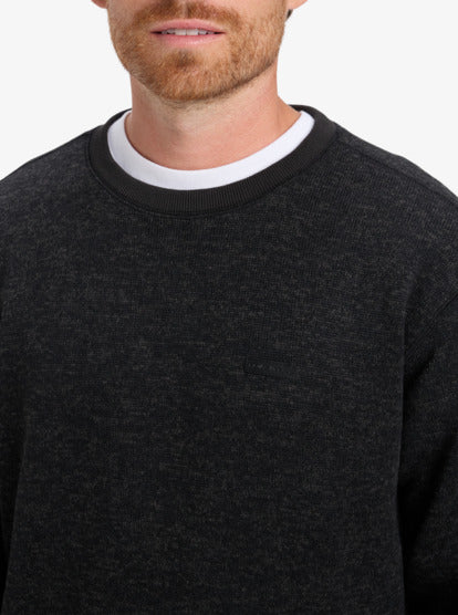Quiksilver Men's Keller Crew Fleece Black Heather EQYFT05124-KVJH