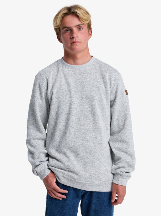 Quiiksilver Men's Keller Crew Fleece Light Grey Heather EQYFT05124-SJSH