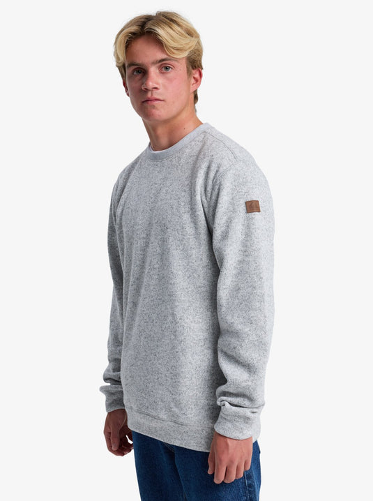 Quiiksilver Men's Keller Crew Fleece Light Grey Heather EQYFT05124-SJSH