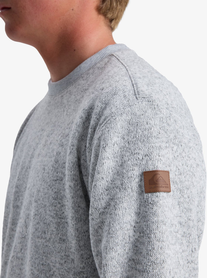 Load image into Gallery viewer, Quiiksilver Men&#39;s Keller Crew Fleece Light Grey Heather EQYFT05124-SJSH
