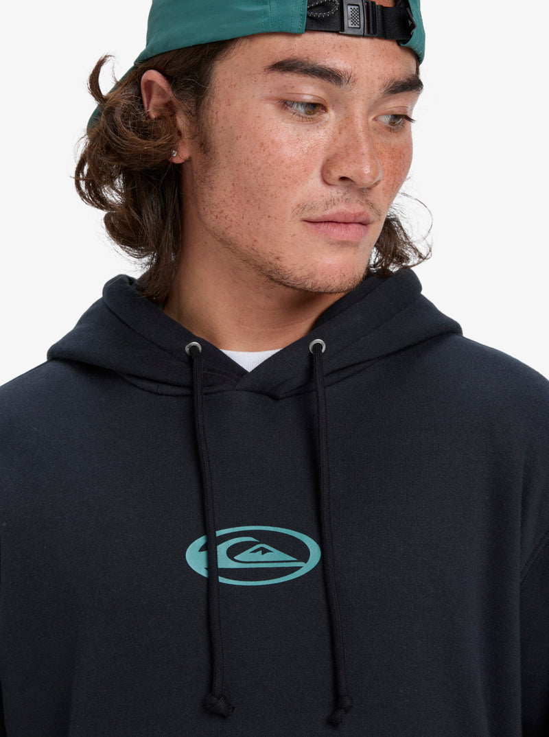Load image into Gallery viewer, Quiksilver Men&#39;s Salt Water Graphic Hoodie Black EQYFT05126-KVJ0
