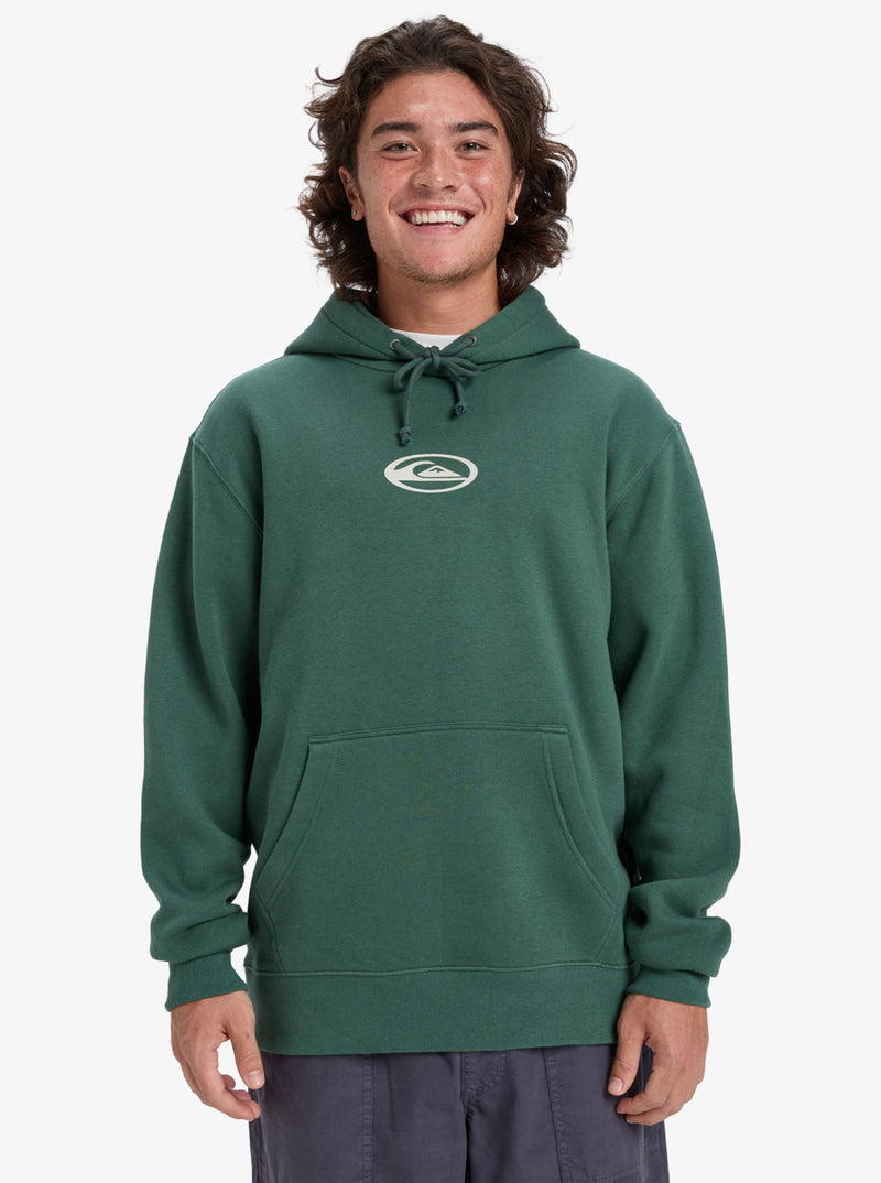 Load image into Gallery viewer, Quiksilver Men&#39;s Salt Water Graphic Hoodie Trekking Green EQYFT05126-TKR

