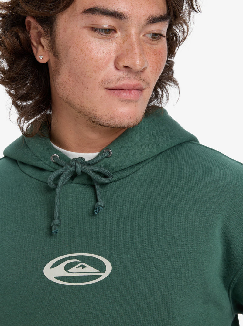 Load image into Gallery viewer, Quiksilver Men&#39;s Salt Water Graphic Hoodie Trekking Green EQYFT05126-TKR
