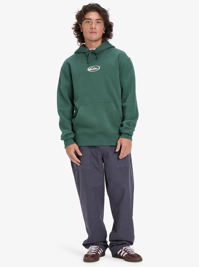 Load image into Gallery viewer, Quiksilver Men&#39;s Salt Water Graphic Hoodie Trekking Green EQYFT05126-TKR
