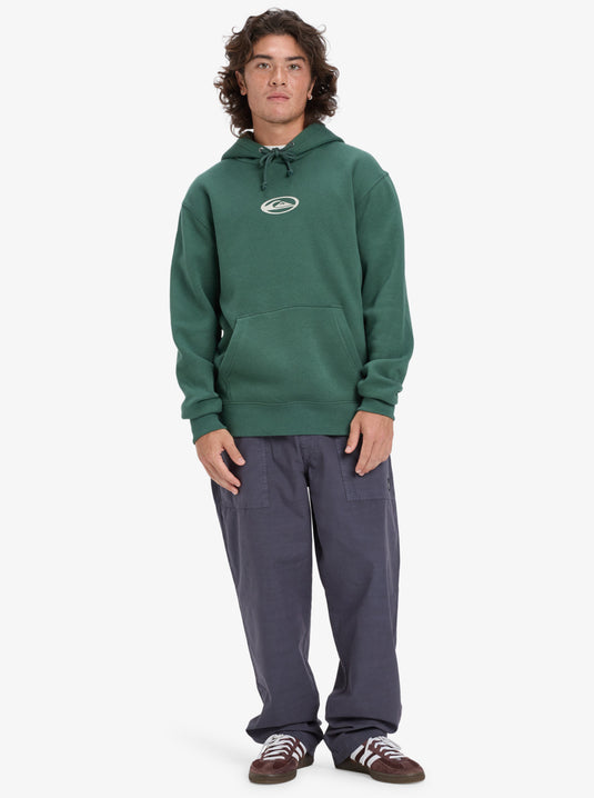 Quiksilver Men's Salt Water Graphic Hoodie Trekking Green EQYFT05126-TKR