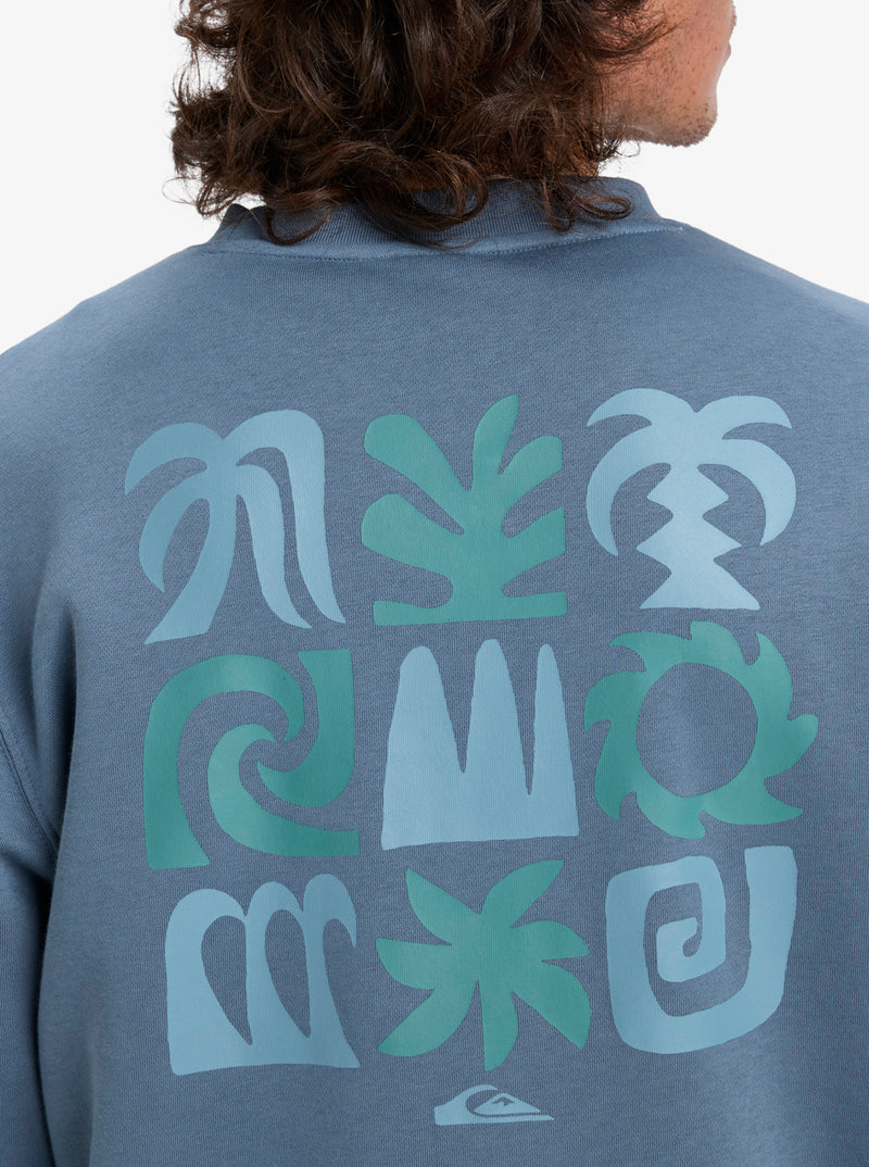 Load image into Gallery viewer, Quiksilver Men&#39;s Salt Water Graphic Sweatshirt China Blue EQYFT05127_BND0
