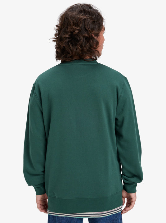 Quiksilver Men's Graphic Sweatshirt Trekking Green EQYFT05132_TKR