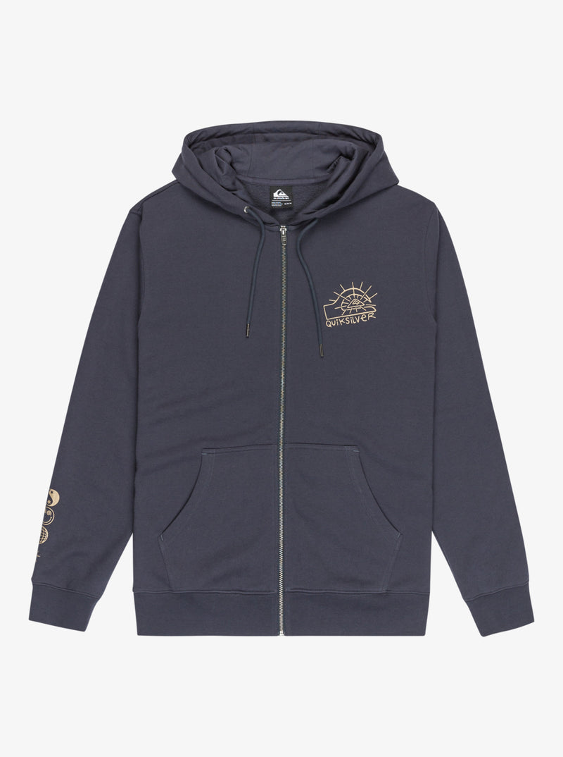 Load image into Gallery viewer, Quiksilver Men&#39;s Graphic Full Zip Hoodie India Ink EQYFT05133-KSH0
