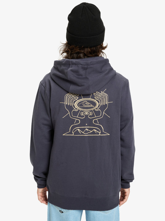 Quiksilver Men's Graphic Full Zip Hoodie India Ink EQYFT05133-KSH0