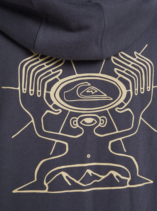 Quiksilver Men's Graphic Full Zip Hoodie India Ink EQYFT05133-KSH0
