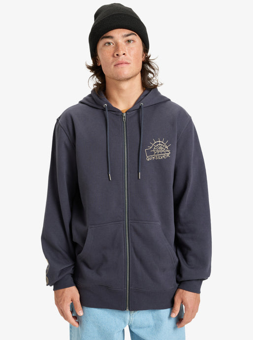 Quiksilver Men's Graphic Full Zip Hoodie India Ink EQYFT05133-KSH0