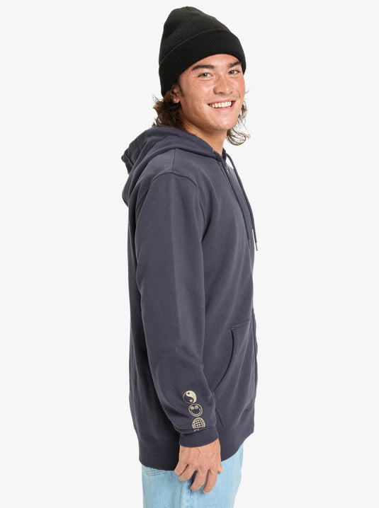 Quiksilver Men's Graphic Full Zip Hoodie India Ink EQYFT05133-KSH0