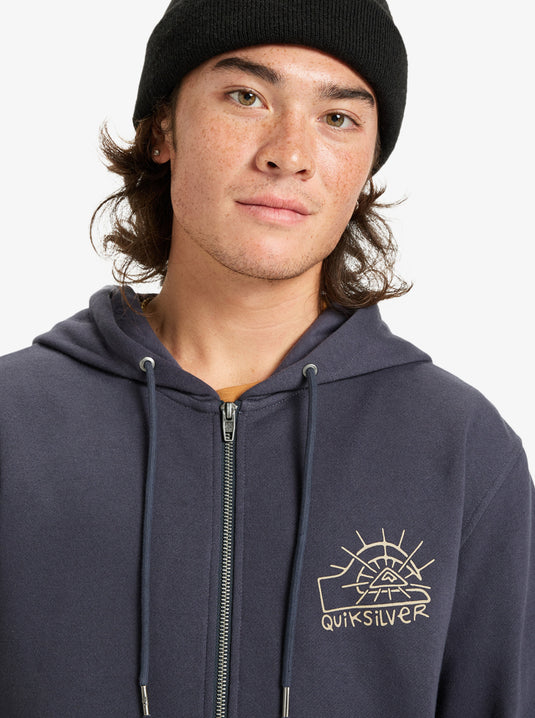 Quiksilver Men's Graphic Full Zip Hoodie India Ink EQYFT05133-KSH0