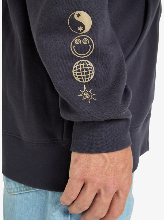 Quiksilver Men's Graphic Full Zip Hoodie India Ink EQYFT05133-KSH0
