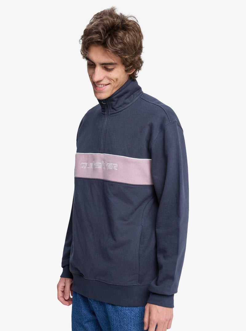 Load image into Gallery viewer, Quiksilver Men&#39;s 1/4 Quarter Zip Fleece India Ink EQYFT05153_KSH0

