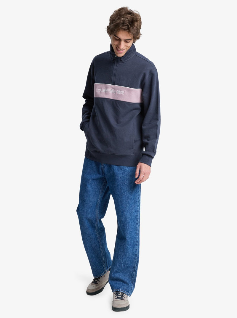 Load image into Gallery viewer, Quiksilver Men&#39;s 1/4 Quarter Zip Fleece India Ink EQYFT05153_KSH0
