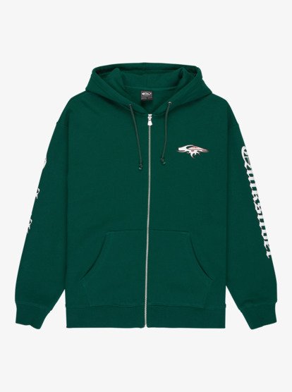 Load image into Gallery viewer, Quicksilver Men's Old English Zip Through Hoodie Green EQYFT05156-GRN
