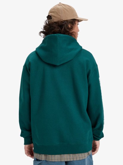 Quicksilver Men's Old English Zip Through Hoodie Green EQYFT05156-GRN