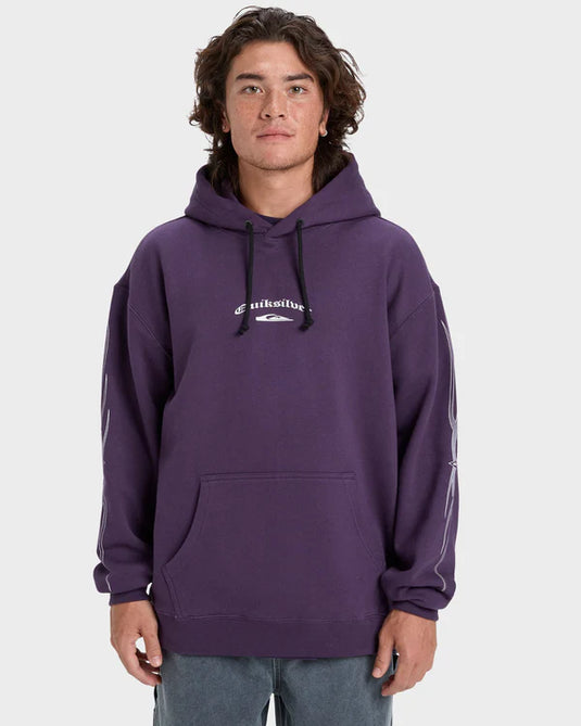 Quicksilver Men's Stretch Tribal Pullover Hoodie Purple EQYFT05157-PRL
