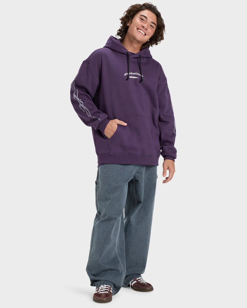 Load image into Gallery viewer, Quicksilver Men's Stretch Tribal Pullover Hoodie Purple EQYFT05157-PRL
