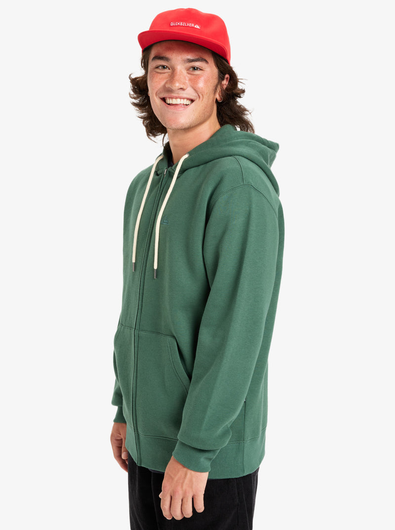 Load image into Gallery viewer, Quiksilver Men&#39;s Salt Water Full Zip Hoodie Trekking Green EQYFT05160-TKR
