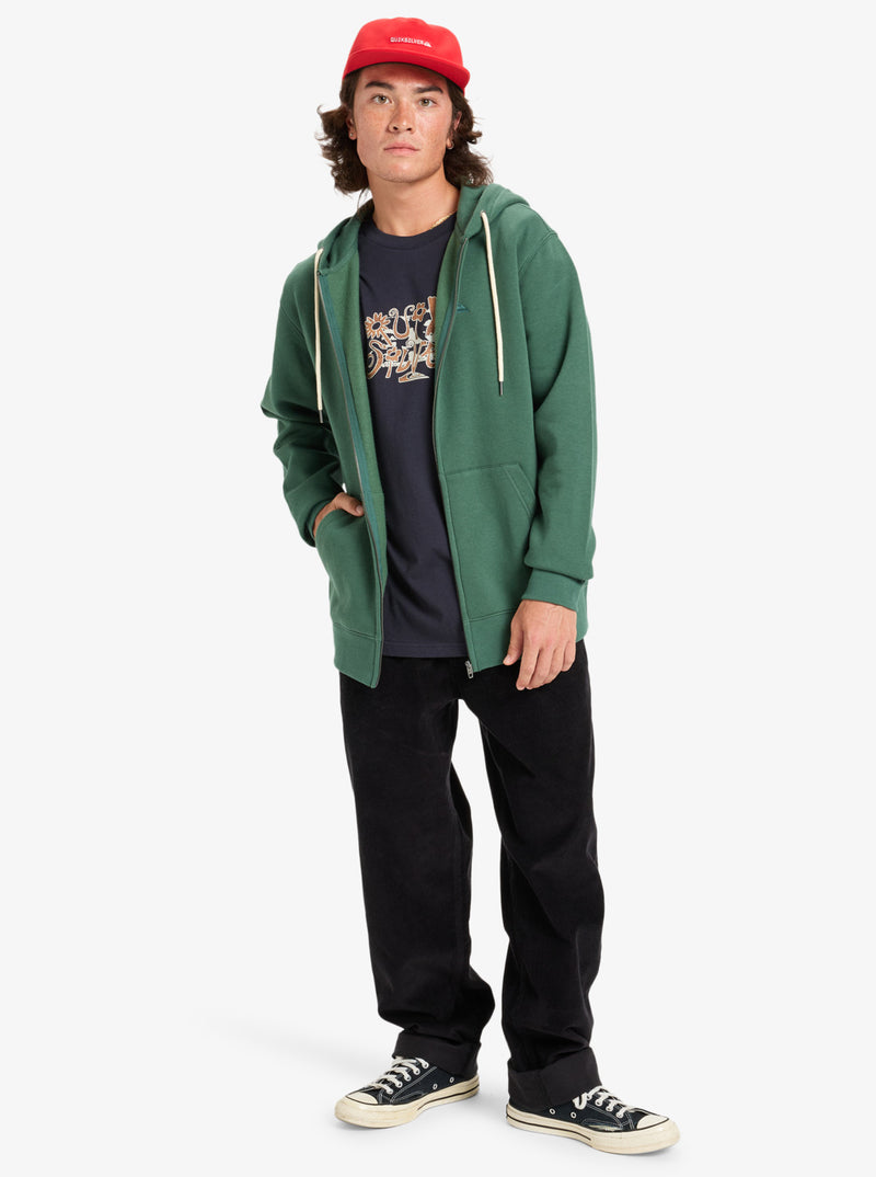 Load image into Gallery viewer, Quiksilver Men&#39;s Salt Water Full Zip Hoodie Trekking Green EQYFT05160-TKR
