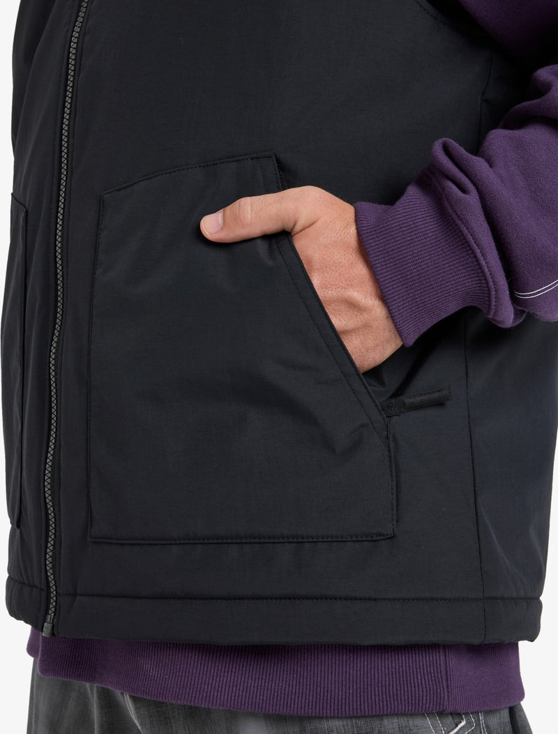 Load image into Gallery viewer, Quiksilver Men&#39;s Wasted Gillet Snow Jacket True Black EQYJK04155-KVJ0
