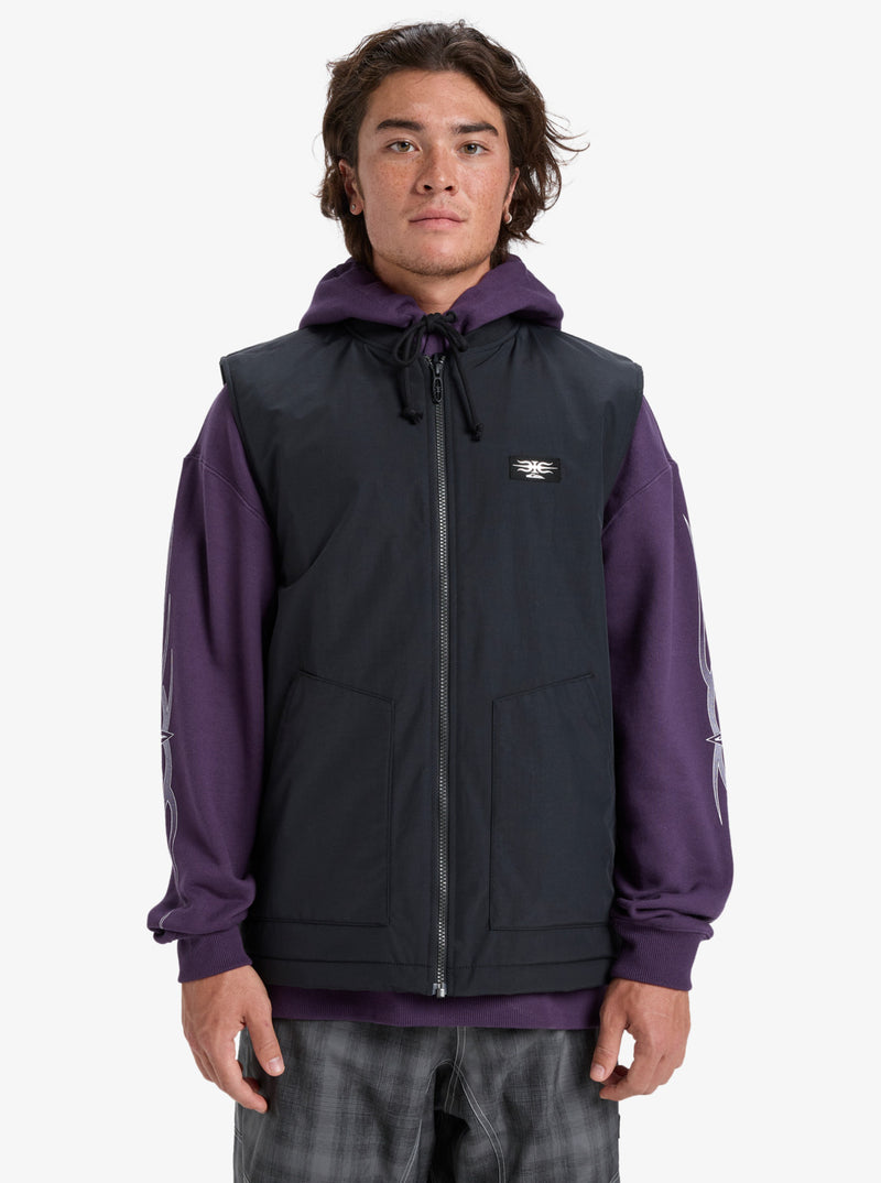 Load image into Gallery viewer, Quiksilver Men&#39;s Wasted Gillet Snow Jacket True Black EQYJK04155-KVJ0
