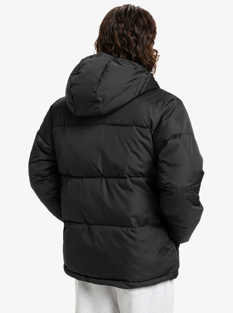 Load image into Gallery viewer, Quiksilver Men&#39;s Cold Days Puffer Hooded Jacket Black EQYJK04173-KVJ0
