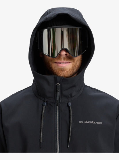 Quiksilver Men's Live For The Dream Hooded Snow Jacket True Black EQYJK04185-KVJ0