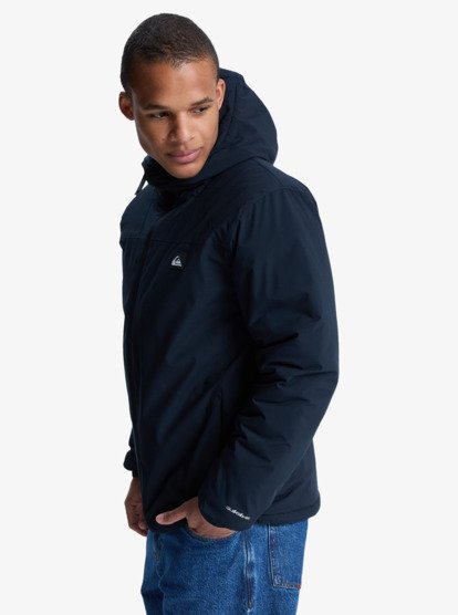 Quiksilver Men's Overcast 3K Insulated Waterproof Hooded Jacket Black EQYJK04194-KVJ0