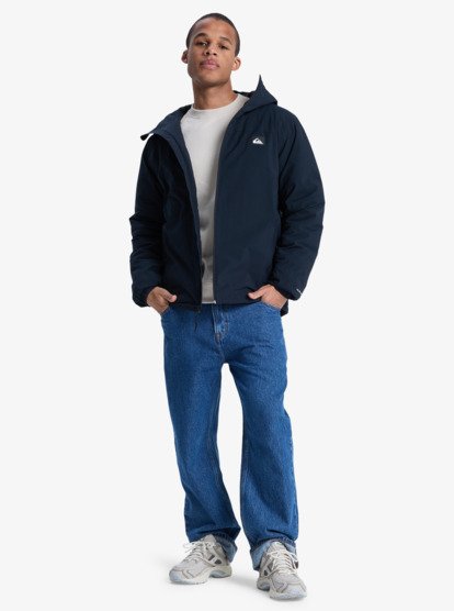 Load image into Gallery viewer, Quiksilver Men&#39;s Overcast 3K Insulated Waterproof Hooded Jacket Black EQYJK04194-KVJ0
