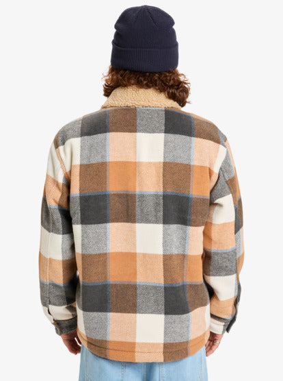 Quiksilver Men's Dna Sherpa Harrington Jacket Almond Sherpa Harrington EQYJK04201_CMD1