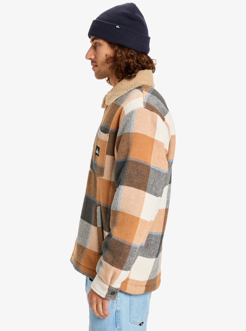 Load image into Gallery viewer, Quiksilver Men&#39;s Dna Sherpa Harrington Jacket Almond Sherpa Harrington EQYJK04201_CMD1

