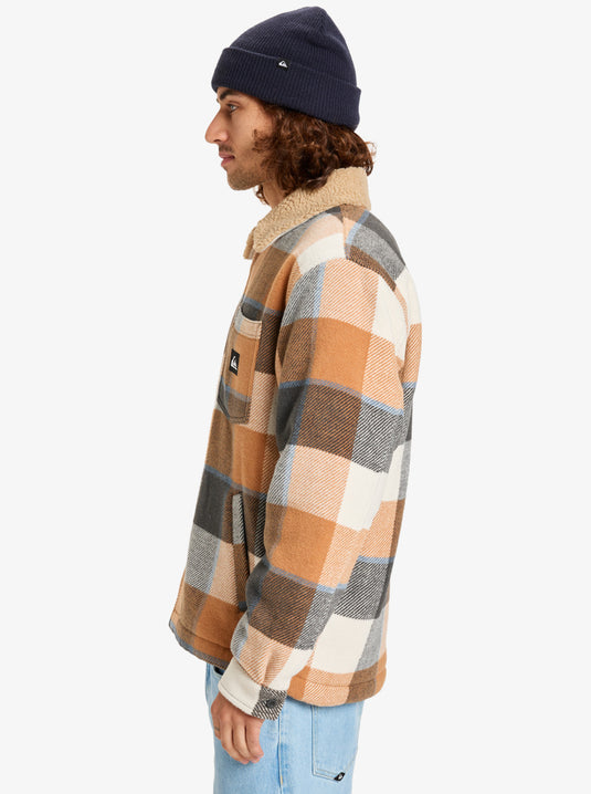 Quiksilver Men's Dna Sherpa Harrington Jacket Almond Sherpa Harrington EQYJK04201_CMD1