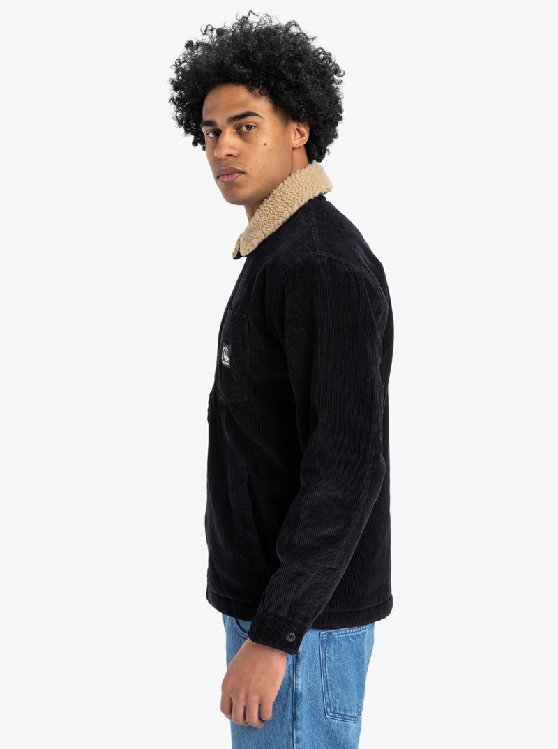 Load image into Gallery viewer, Quiksilver Men&#39;s Dna Sherpa Harrington Jacket Black EQYJK04201_KVJ0
